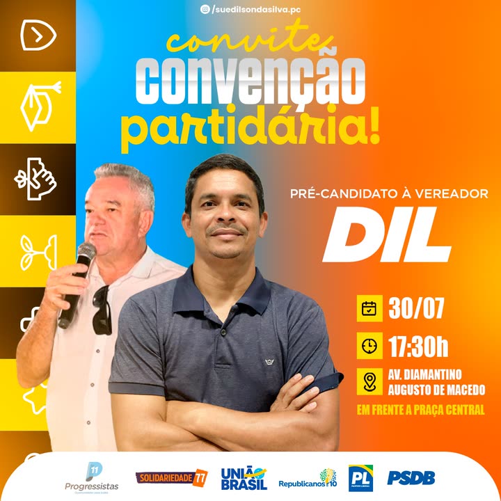 Convenção partidária — convite digital