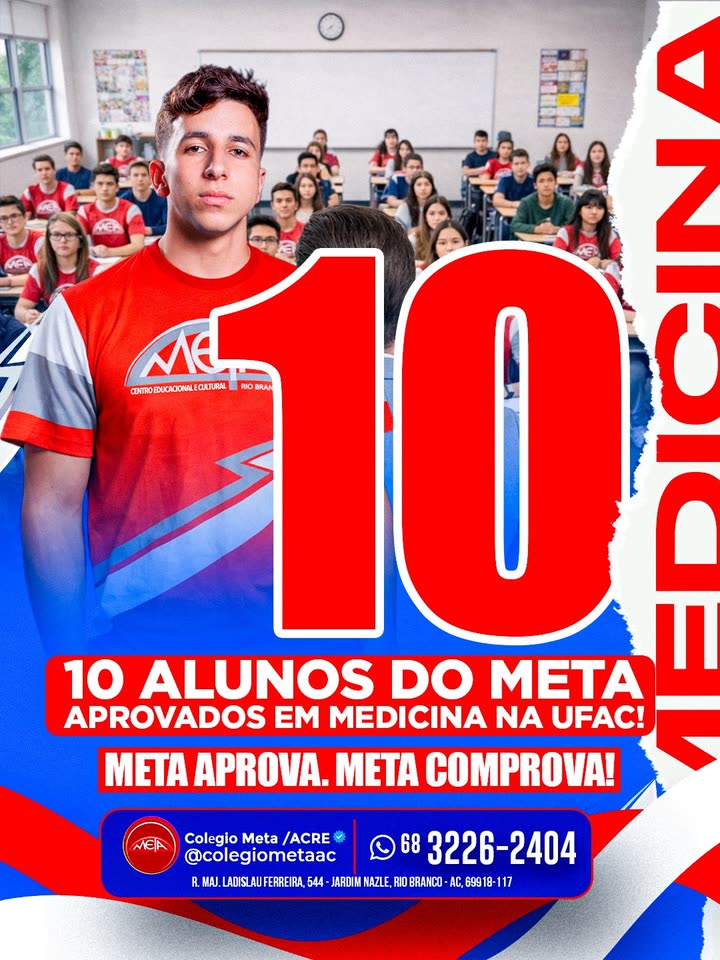 Colégio Meta — 10 aprovados em Medicina